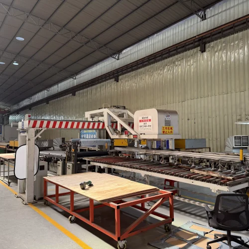 Uses vacuum/magnetic suction to grip sheets, robotic arms for precise handling, with sensors and control systems for automated processing.