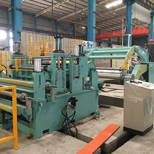 Metal slitting line cuts wide coils into narrow strips with precision, used in automotive, construction, and electronics industries.