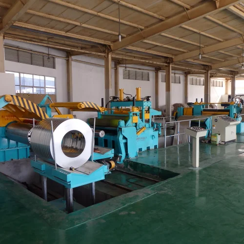The slitting line cuts metal coils into narrow strips with high efficiency, precision, and automation. It enhances material utilization, ensures clean cuts, and enables continuous production.
