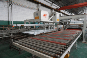 Automates lifting, moving, and placing stainless steel sheets, improving efficiency, safety, and precision in metal fabrication.