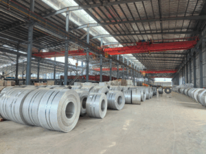 A metal slitting machine cuts wide metal coils into multiple narrow strips with precise width and smooth, burr-free edges. It is essential for preparing raw materials for subsequent stamping, forming, and other manufacturing processes in the metalworking industry.